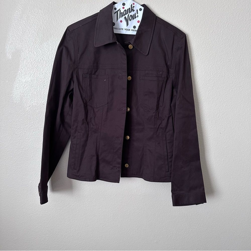Jones New York Signature Brown Button up Jacket size M
